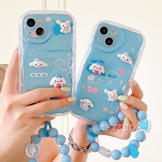 เคสโทรศัพท์มือถือ แบบนิ่ม ป้องกันกระแทก ป้องกันกล้อง ลาย Cinnamoroll สีชมพู สําหรับ iPhone 14 13 12 11 Pro Max XR IX