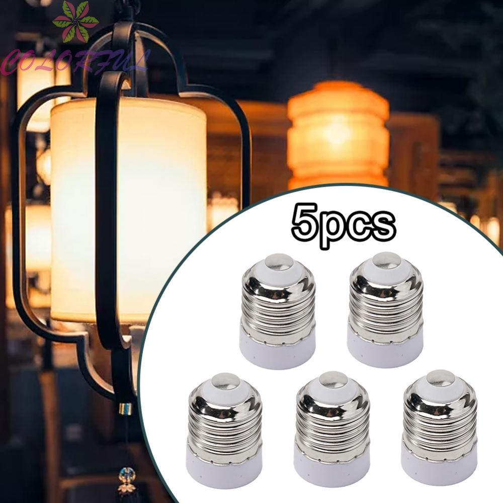 colorful-lamp-heads-medium-base-pbt-5-pcs-80-277v-adapter-e26-to-e12-lamp-adapter