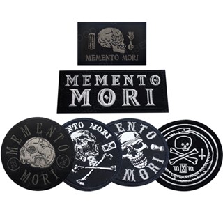 Liberwood ปลอกแขน ปักลาย Memento Mori สไตล์ยุทธวิธี