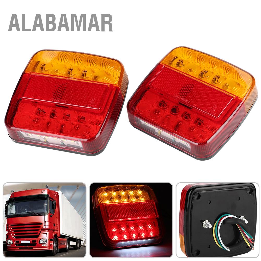 alabamar-2-ชิ้น-12v-20led-ไฟท้ายสีคู่สำหรับรถบรรทุกพ่วง-ฝาครอบหลอดไฟสีแดงสีเหลือง