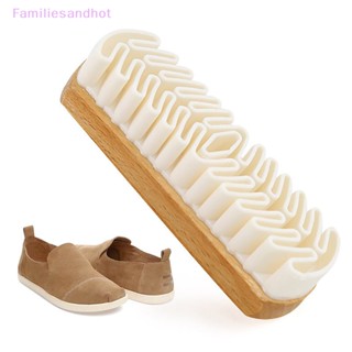 Familiesandhot&gt; แปรงขัดทําความสะอาด สําหรับวัสดุหนังกลับ Nubuck รองเท้า / รองเท้าขัดทําความสะอาดอย่างดี