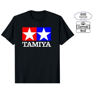 เสื้อยืดโอเวอร์ไซส์เสื้อยืด Racing Sport [สีดำ] [COTTON 100%] [TAMIYA] S-5XL