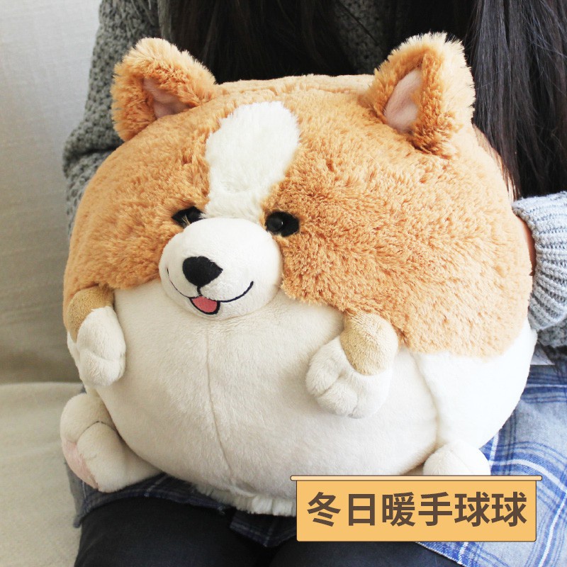 หมอนตุ๊กตานุ่ม-รูปการ์ตูนสุนัขคอร์กี้น่ารัก-ให้ความอบอุ่น-สําหรับเด็ก