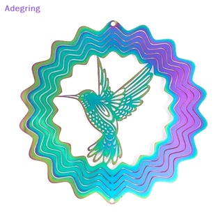 [Adegring] โมบายกระดิ่งลม รูปนกฮัมมิ่งเบิร์ด 3D หลากสี สําหรับแขวนตกแต่งสวน 1 ชิ้น