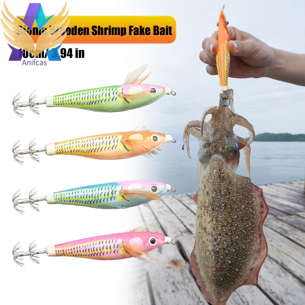 เหยื่อตกปลา-รูปกุ้งไม้เรืองแสง-ขนาด-10-ซม-10-กรัม