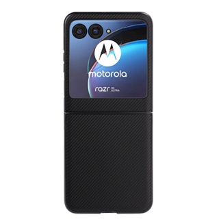 Vili เคสโทรศัพท์มือถือหนัง PU แข็ง คาร์บอนไฟเบอร์ ขอบ TPU นิ่ม กันกระแทก หรูหรา สําหรับ Motorola Moto Razr 40 Ultra 5G