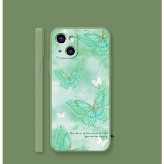 Dmy เคสซิลิโคนนิ่ม ลายผีเสื้อ กันกระแทก สําหรับ iphone 13 11 pro max 14 plus 12 mini XS max XR X 7 plus 6 6s 8