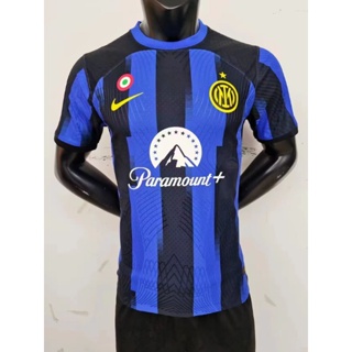 23-24 ใหม่ Inter Milan Players Home and Away เสื้อกีฬาลําลอง ระบายอากาศ ทรงหลวม