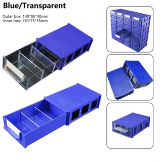 Container Storage Box 140*85*40mm Blue Component Screws Hardware Plastic