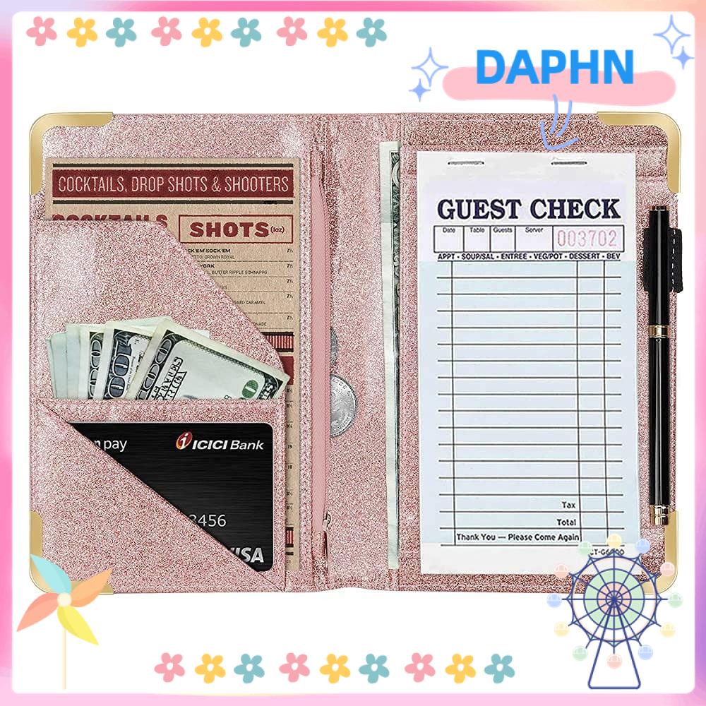 daphs-สมุดเช็คเซิร์ฟเวอร์-สีโรสโกลด์-สําหรับพนักงานเสิร์ฟ-พนักงานเสิร์ฟ-ร้านอาหาร