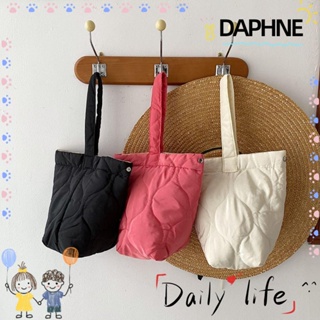 Daphne กระเป๋าถือลําลอง สีพื้น แฟชั่น แบบพกพา