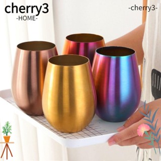 CHERRY3 ใหม่ แก้วน้ํา เบียร์ ไวน์ เบียร์ โลหะ สเตนเลส สีโรสโกลด์ ขนาด 500 มล. สําหรับบาร์