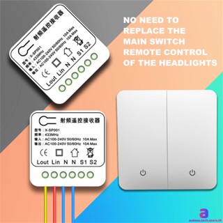 ไร้สายสมาร์ทสวิตช์ไฟ RF 433 เมกะเฮิร์ตซ์ผนังแผงสวิตช์พร้อมรีโมทคอนโทรลมินิตัวรับสัญญาณรีเลย์ 220 โวลต์ไฟ LED โคมไฟพัดลม AUBESSTECHSTORE