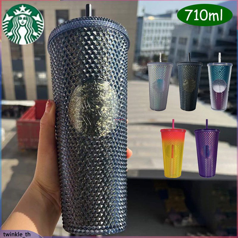 【ready Stock】710ml Starbucks Tumbler Straw Cup New Ins Frosted Durian
