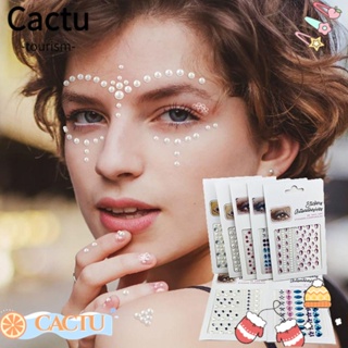 Cactu สติกเกอร์เพชร พลอยเทียม ออกแบบพิเศษ สําหรับตกแต่งใบหน้า อายแชโดว์ DIY