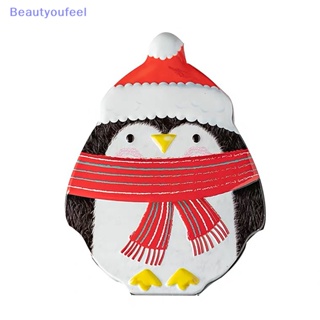 [Beautyoufeel] กล่องดีบุก ลายคริสต์มาส สโนว์แมน ขนมปังขิง เพนกวิน ซานต้า สําหรับเก็บคุกกี้ ช็อคโกแลต