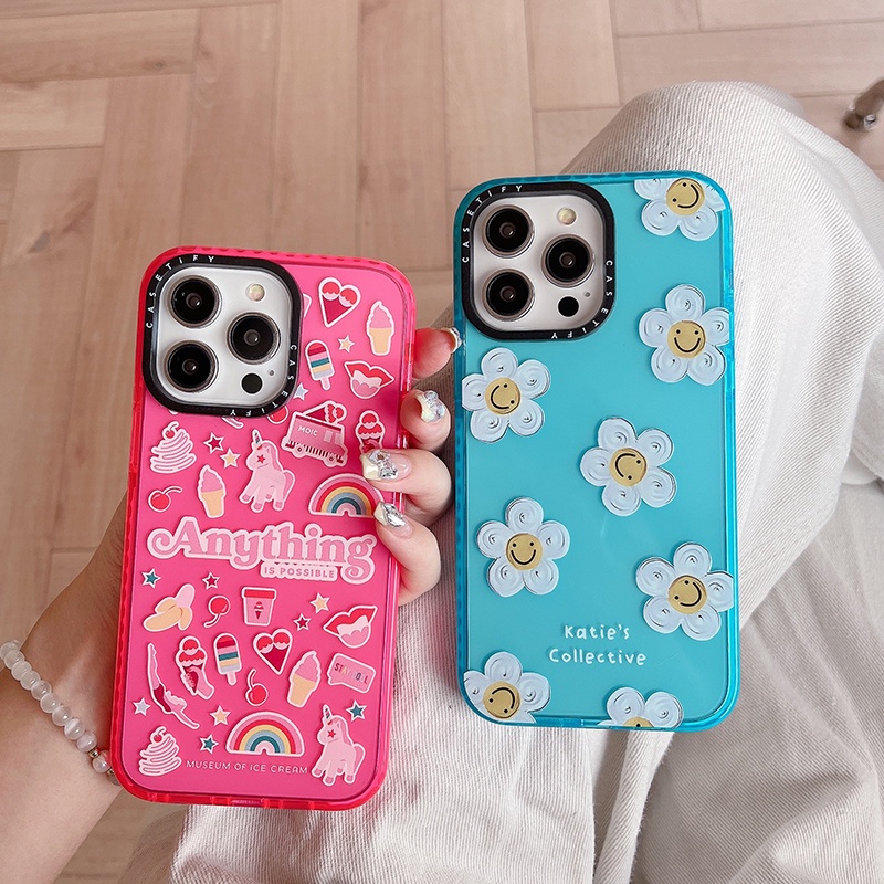 เคสโทรศัพท์มือถือแบบนิ่ม-กันกระแทก-ลายดอกเดซี่-ไอศกรีม-ยูนิคอร์น-หน้ายิ้ม-สําหรับ-iphone-14-13-12-11-pro-max