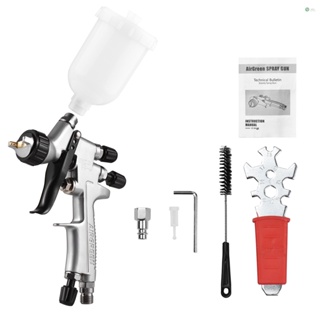 [Ready Stock]HVLP 1.0mm Air Spray  Kit 250cc Fluid Cup Gravity Feed Air Paint Sprayer Mini Handheld 360-degree Paint Spraying  for Car Repair Furniture Surface Wall Painting