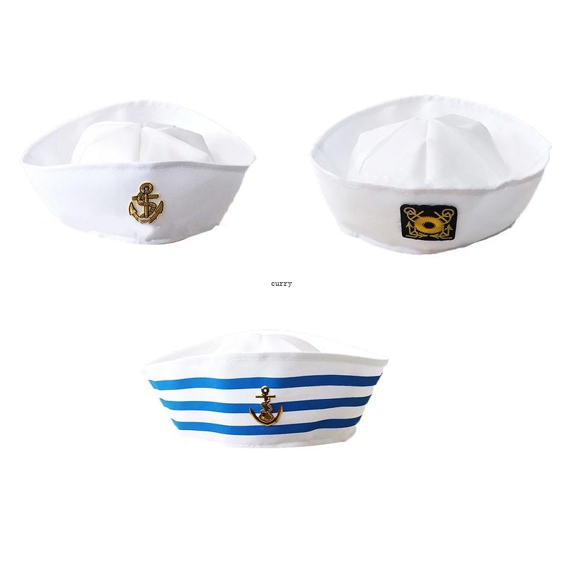 หมวกคอสเพลย์-แฟนซี-กัปตันทหาร-สีขาว-แฟชั่น-สําหรับถ่ายภาพ