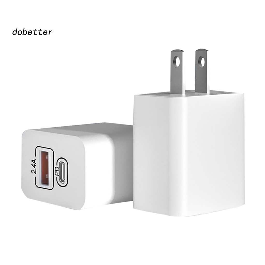 lt-dobetter-gt-อะแดปเตอร์ชาร์จโทรศัพท์มือถือ-24a-usb-pd-type-c-ปลั๊ก-eu-us