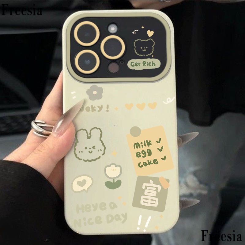 เคสมือถือ-แบบนิ่ม-ลายกระต่ายนําโชค-สําหรับ-apple-14-pro-max-iphone-13-pro-12-11-7p-z9qz