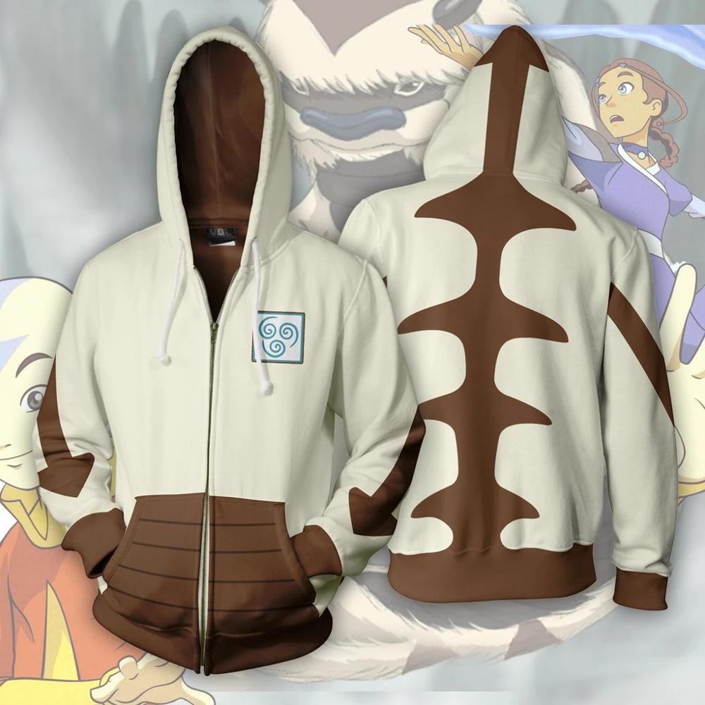 avatar-last-airbender-appa-เสื้อแจ็กเก็ต-มีฮู้ดดี้-มีซิป-ลําลอง-ลายอนิเมะ-avatar