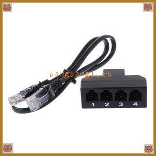 Bang อะแดปเตอร์เชื่อมต่อ RJ45 เป็น RJ11 RJ45 8P8C ตัวผู้ เป็น 4 RJ11 6P4C ตัวเมีย พร้อมสายเคเบิล