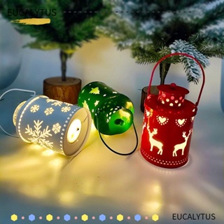 Eutus โคมไฟ Led รูปเทียนเหล็ก สไตล์สแกนดิเนเวียน สําหรับตกแต่งบ้าน คริสต์มาส