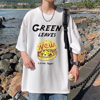 American Retro Cartoon Burger Bag Printed Short-Sleeved T-Shirt Men Women Trendy Fashion Round Neck Casual All-Matc_03