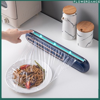 [ยี่ห้อใหม่] 3 In 1คุณภาพพรีเมี่ยม Cling Wrap Cutter Cling Film Dispenser เครื่องตัดพลาสติกพร้อมเครื่องตัดรีฟิลพร้อมห่อพลาสติกฟรี Flowerdance