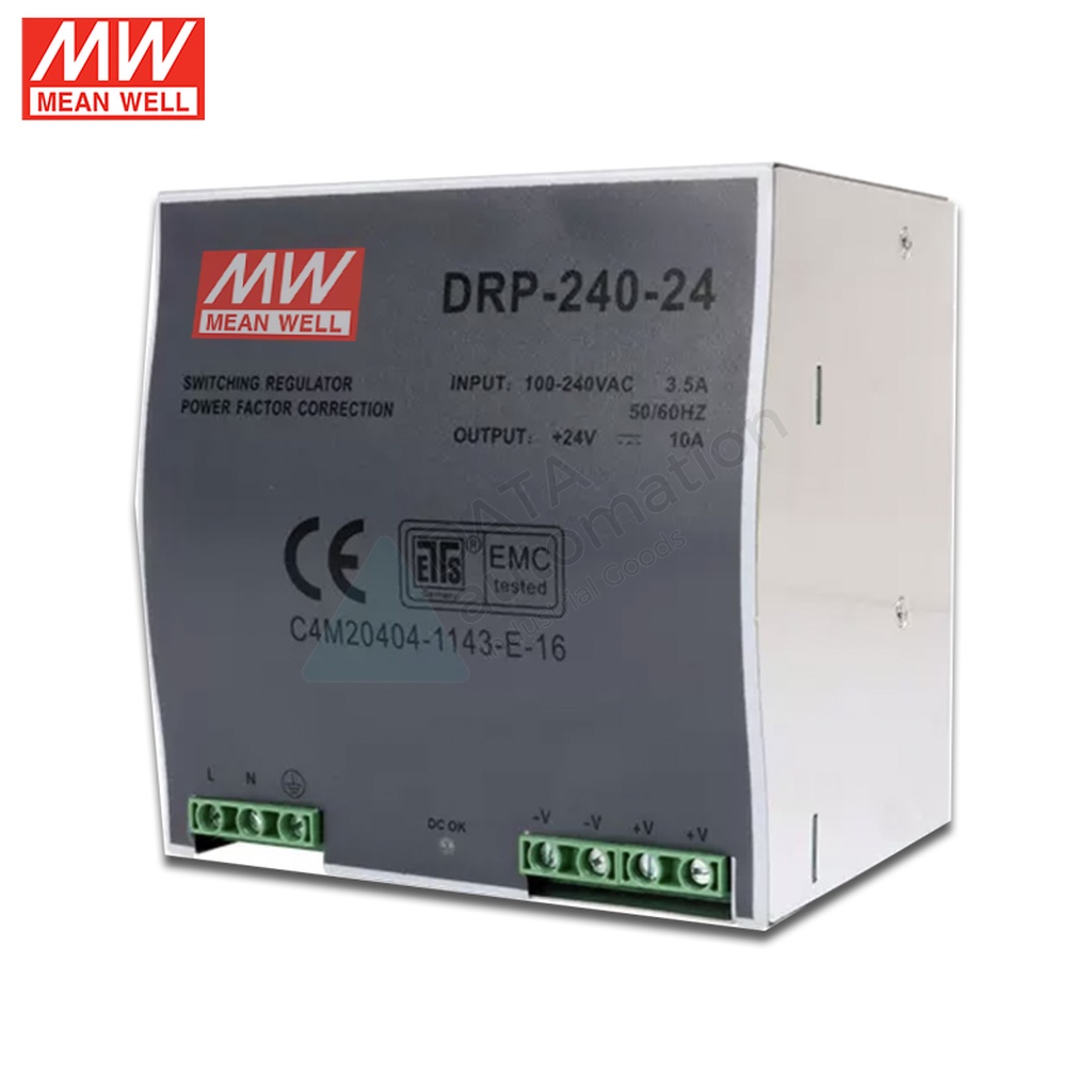 meanwell-สวิทชิ่งเพาเวอร์ซัพพลาย-24v-drp-240-24-240w-10a-input-220vac