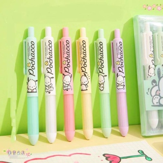 6 ชิ้น / เซต Sanrio น่ารัก ลูกกลิ้ง ปากกา เครื่องเขียน อะนิเมะ Pochacco Ins สีดํา 0.5 มม. เด็ก โรงเรียน วันเกิด เด็กผู้หญิง ของขวัญ