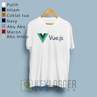 เสื้อยืดผ้าฝ้ายพิมพ์ลาย【hot tshirts】เสื้อยืด พิมพ์ลายโปรแกรมเมอร์ Vue Js IT 742022