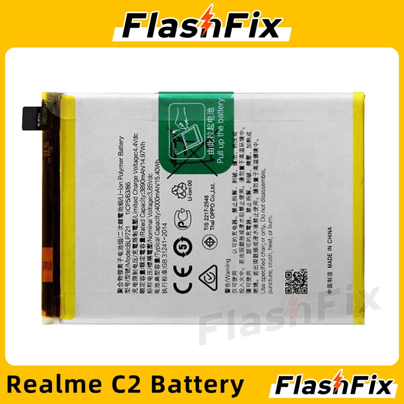 flashfix-for-realme-c2-high-quality-cell-phone-replacement-battery-blp721-4000mah