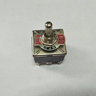 Toggle Switch AC380V 15A ON/OFF/ON 3 Positions 9pin E-303 สวิทซ์โยค 9ขาขันน็อตโยคแบบล็อค สินค้าในไทยพร้อมส่ง