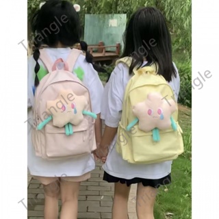 กระเป๋าเป้สะพายหลัง แบบนิ่ม ลายดาวน่ารัก ขนาดใหญ่ สไตล์ญี่ปุ่น เหมาะกับนักเรียนมัธยมปลาย สําหรับใส่แล็ปท็อป คอมพิวเตอร์ 2023