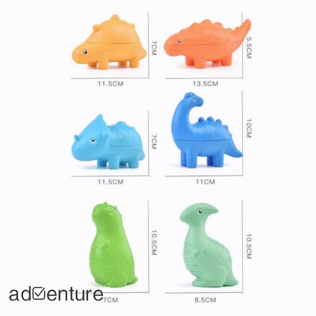 adven-โมเดลลูกบาศก์ไดโนเสาร์-tyrannosaurus-rex-stegosaurus-ขนาด-2x2x3-ของเล่นสําหรับเด็กผู้ชาย