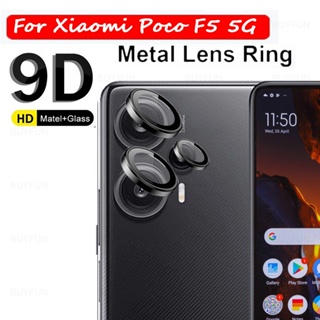 Camera Lens Protection Glass For Xiaomi Poco F5 5G F 5 5f 6.67" 23049PCD8G Full Cover Lens Metal Ring Protector Camera Film Waterproof Anti Scratch