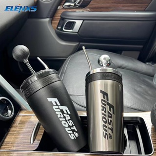 Fast X Gear Shift Cup 304 Stainless Steel Vacuum Cup Fast and Furious 10 Portable Straw Cup Thermos Bottle Vacuum Flasks Thermoses Car water cup double layer portable sippy cup