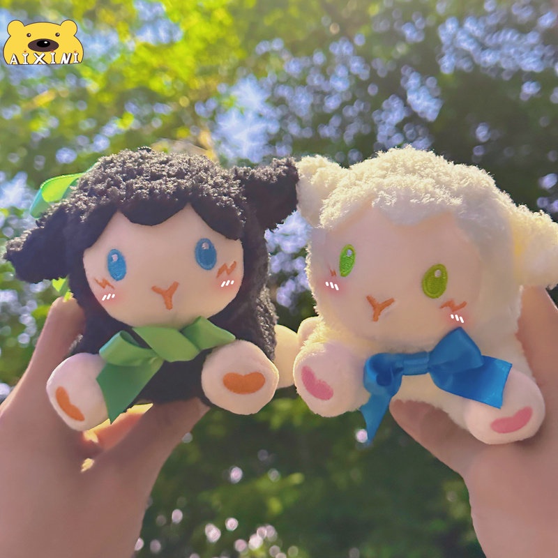 aixini-15cm-ตุ๊กตาลูกแกะ-ตุ๊กตาแกะ-จี้คู่แกะ-จี้กระเป๋านักเรียน-ของขวัญวันวาเลนไทน์-ของขวัญรับปริญญา