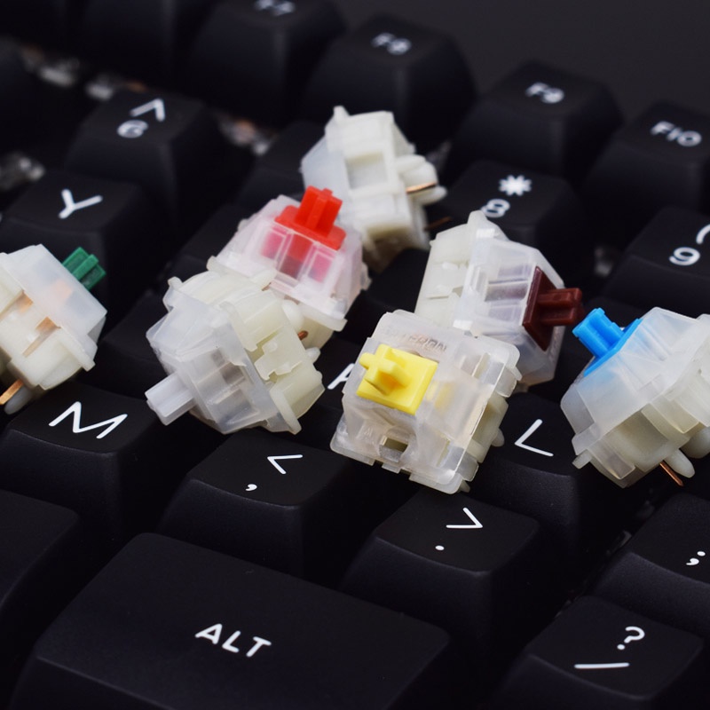 สวิตช์-gateron-smd-3pins-สีดํา-สีน้ําตาล-สีฟ้า-สีเขียว-สีเหลือง-สําหรับคีย์บอร์ด-mechanical-gk61gk64-gh60-10-ชิ้น