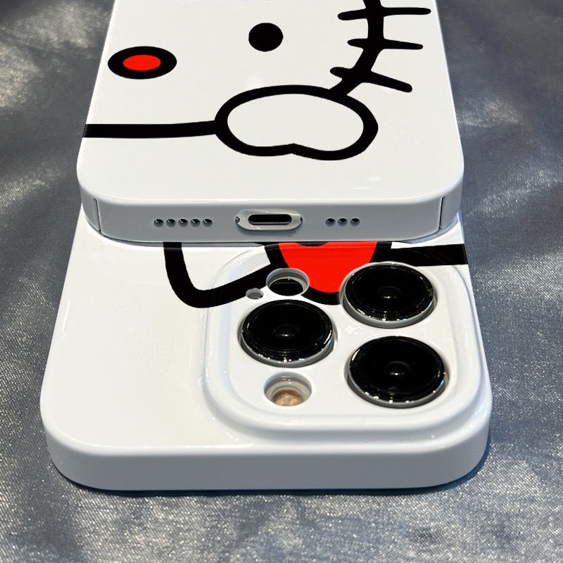 เคสโทรศัพท์มือถือ-ลายเฮลโลคิตตี-เรียบง่าย-สําหรับ-iphone-13-xsmax-xr-1211-14pro-yzm5