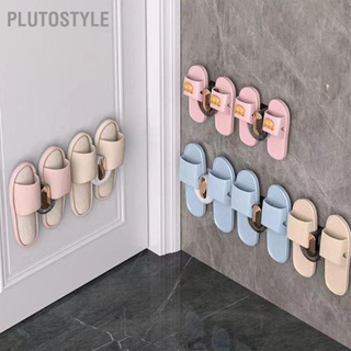  PLUTOSTYLE ตะขอรองเท้าแตะติดผนังสว่านฟรีตะขอแขวนมัลติฟังก์ชั่นสำหรับทางเข้าห้องน้ำห้องครัวห้องนอน