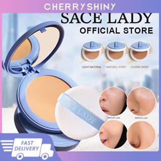 Sace LADY แป้งฝุ่นควบคุมความมัน เนื้อแมตต์ กันน้ํา ขนาดกะทัดรัด แต่งหน้า พร้อมพัฟ ไร้ที่ติ เซตติ้ง แป้งฝุ่น ติดทนนาน พร้อมกระจก