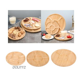 [Dolity2] ถาดไม้ 5 ช่อง สําหรับใส่อาหาร ลูกอม ปาร์ตี้