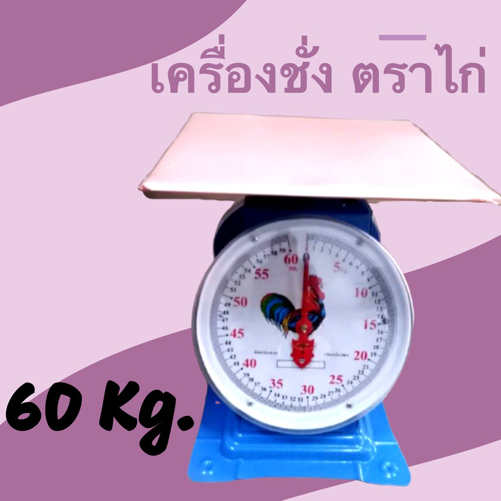 เครื่องชั่งน้ำหนัก-เครื่องชั่งสปริง-ตราไก่-จานแบน