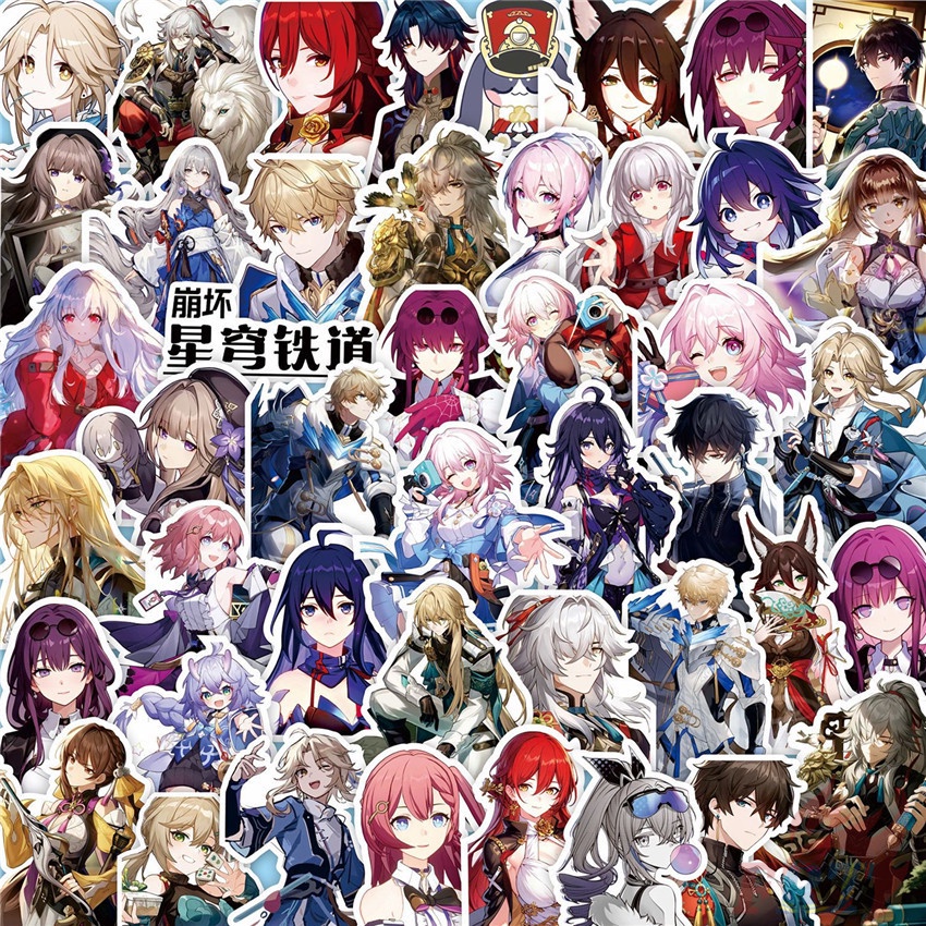 64Pcs/Set Honkai: Star Rail Stickers DIY Fashion Decals Doodle Stickers ...