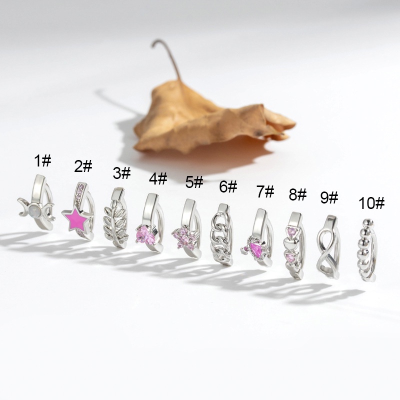 จิวเจาะสะดือ-สเตนเลส-รูปใบไม้-ดาว-โบว์-14-เกจ-1-ชิ้น