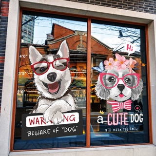 Pet Shop สติกเกอร์ตกแต่งผนัง กระจก หน้าต่าง ประตู กระจก ป้องกันการชนกัน