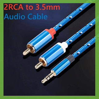 Rca สายเคเบิล HiFi 3.5 มม. ถึง 2RCA สายสัญญาณเสียง สําหรับเครื่องขยายเสียง โฮมเธียเตอร์